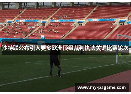 沙特联公布引入更多欧洲顶级裁判执法关键比赛轮次